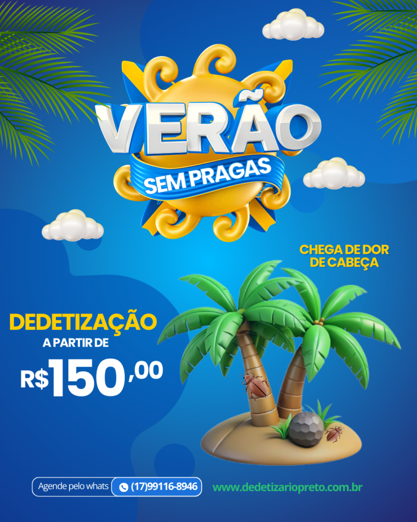 Dedetização a partir de R$150,00
